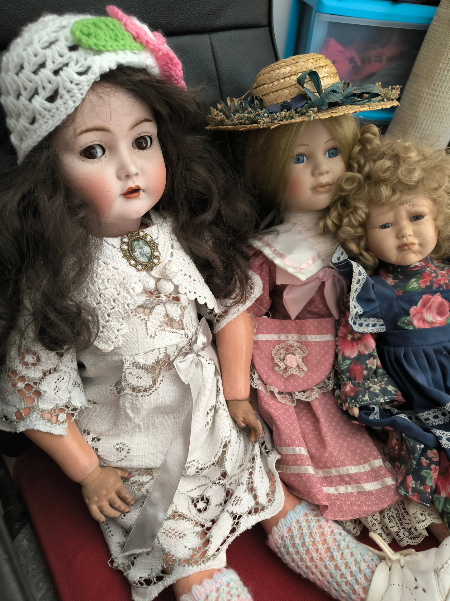 Kämmer & Reinhardt / Simon & Halbig 117N Flirty Eye Seltene Puppe, Antike deutsche Biskuitporzellanpuppe, ca. 1901–1910, 70 cm
