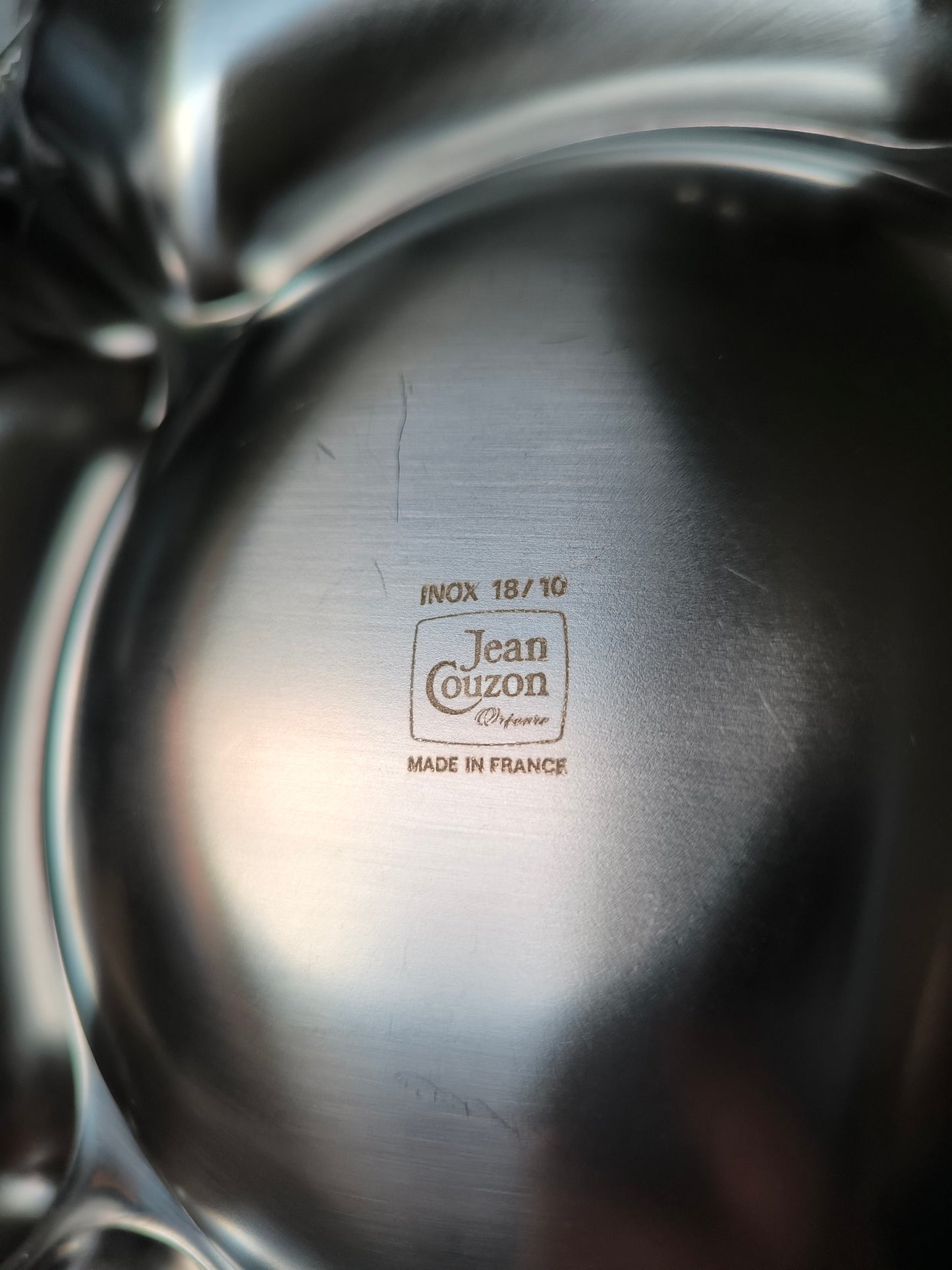 Vintage Jean Couzon Cocktail / Appetizer / Relish Tray, Rare French Barware, 18/10 Inox, 1980s