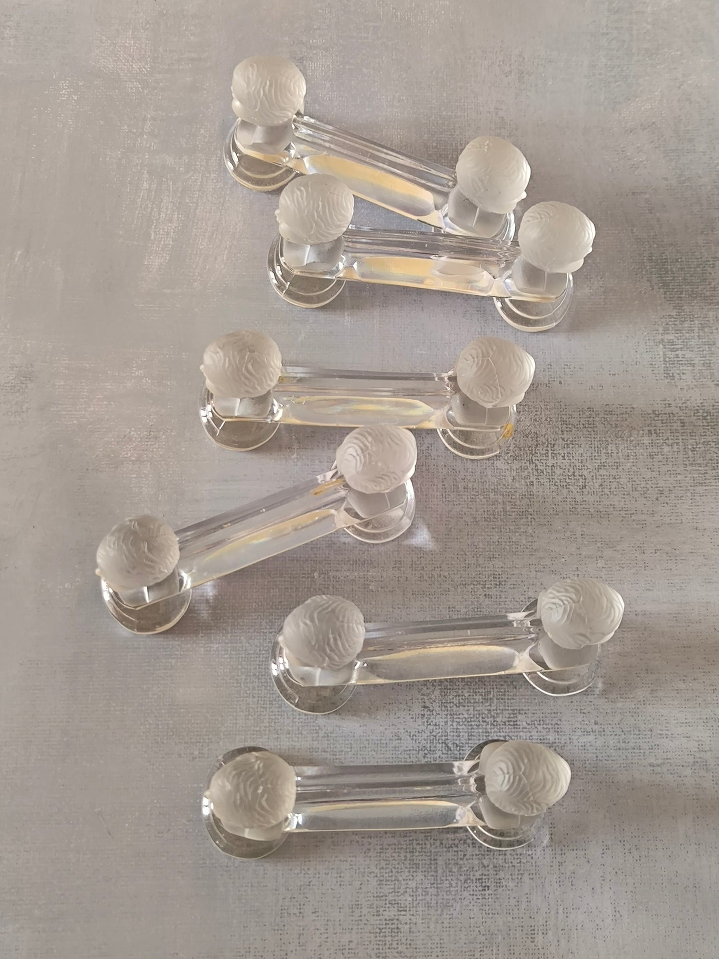 Antike Baccarat Messerbänkchen, Engelsköpfe, Kristall, frühes 20. Jahrhundert