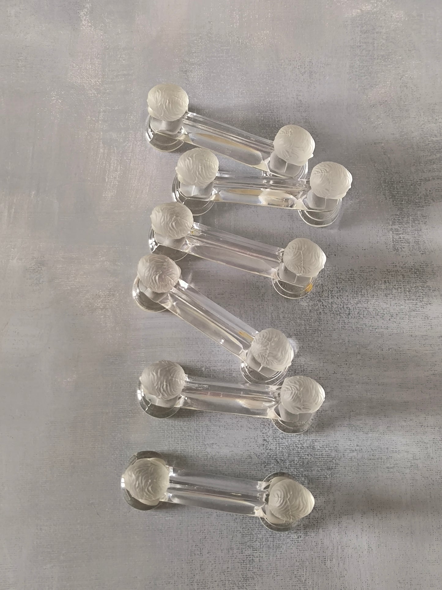 Antike Baccarat Messerbänkchen, Engelsköpfe, Kristall, frühes 20. Jahrhundert