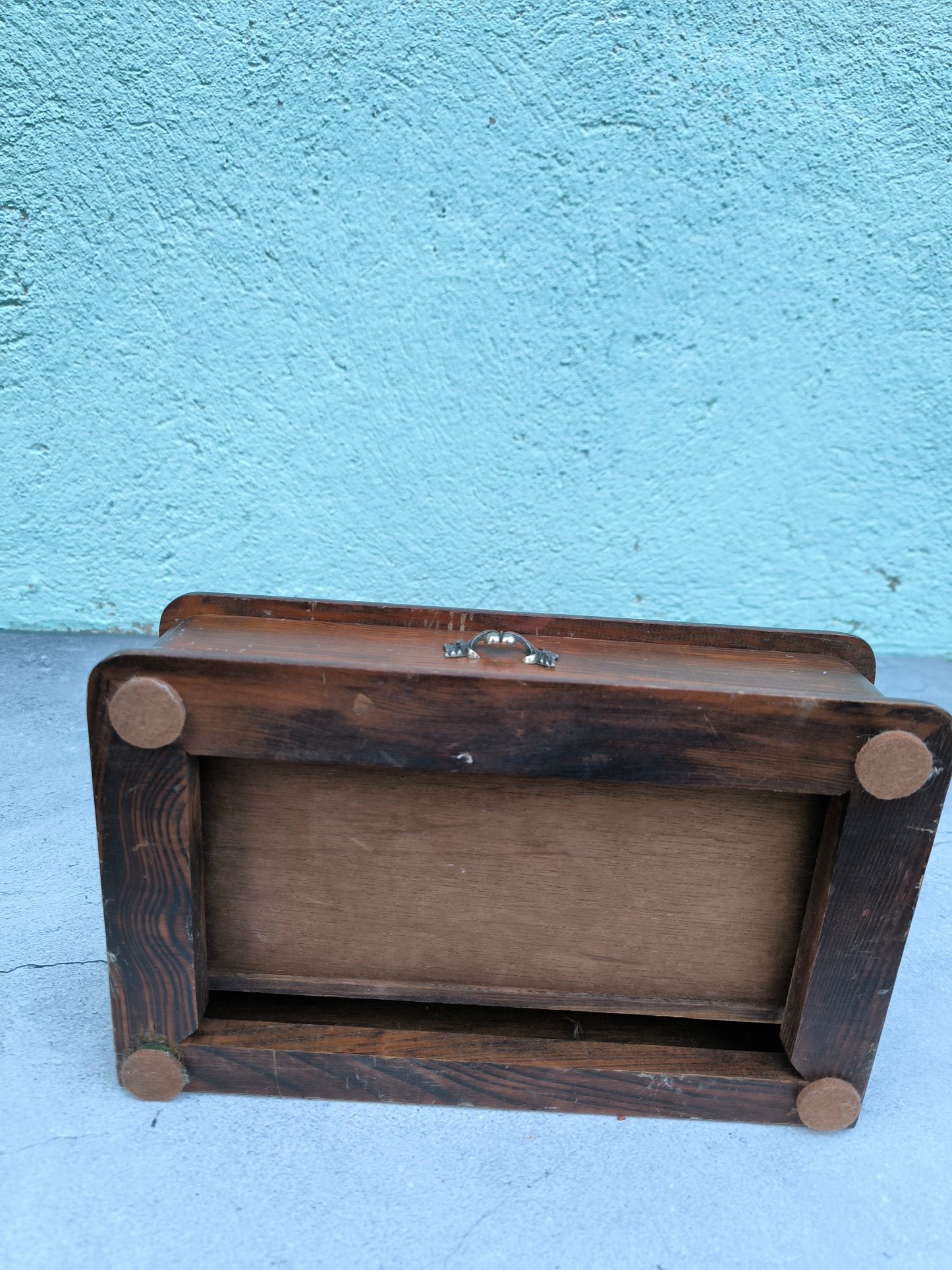 Vintage Wooden Vanity Mirror with Drawer, Wooden Dressing Table Piece