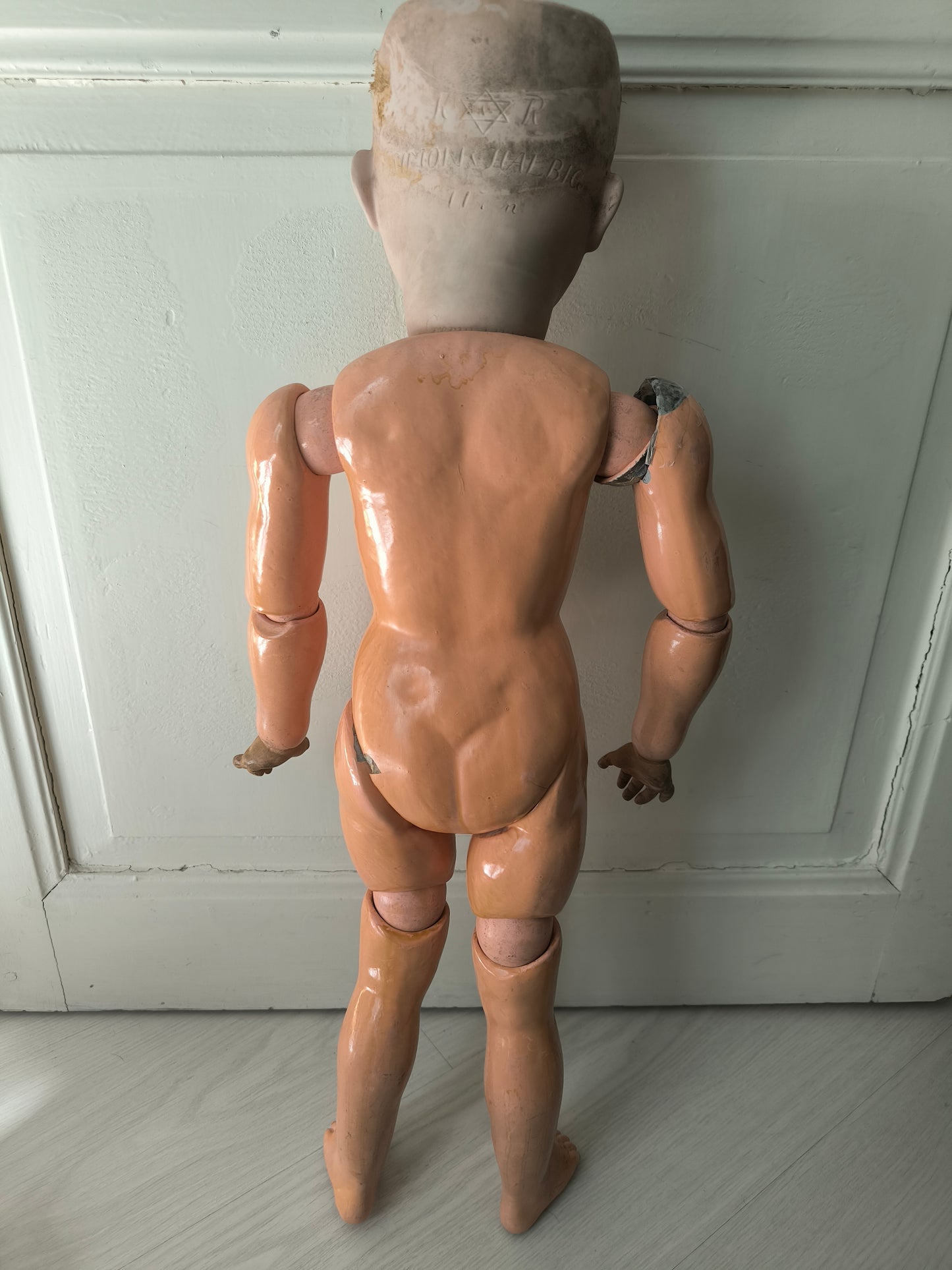 Kämmer & Reinhardt / Simon & Halbig 117N Poupée rare aux yeux espiègles, Bisque allemande ancienne, vers 1901–1910, 70 cm