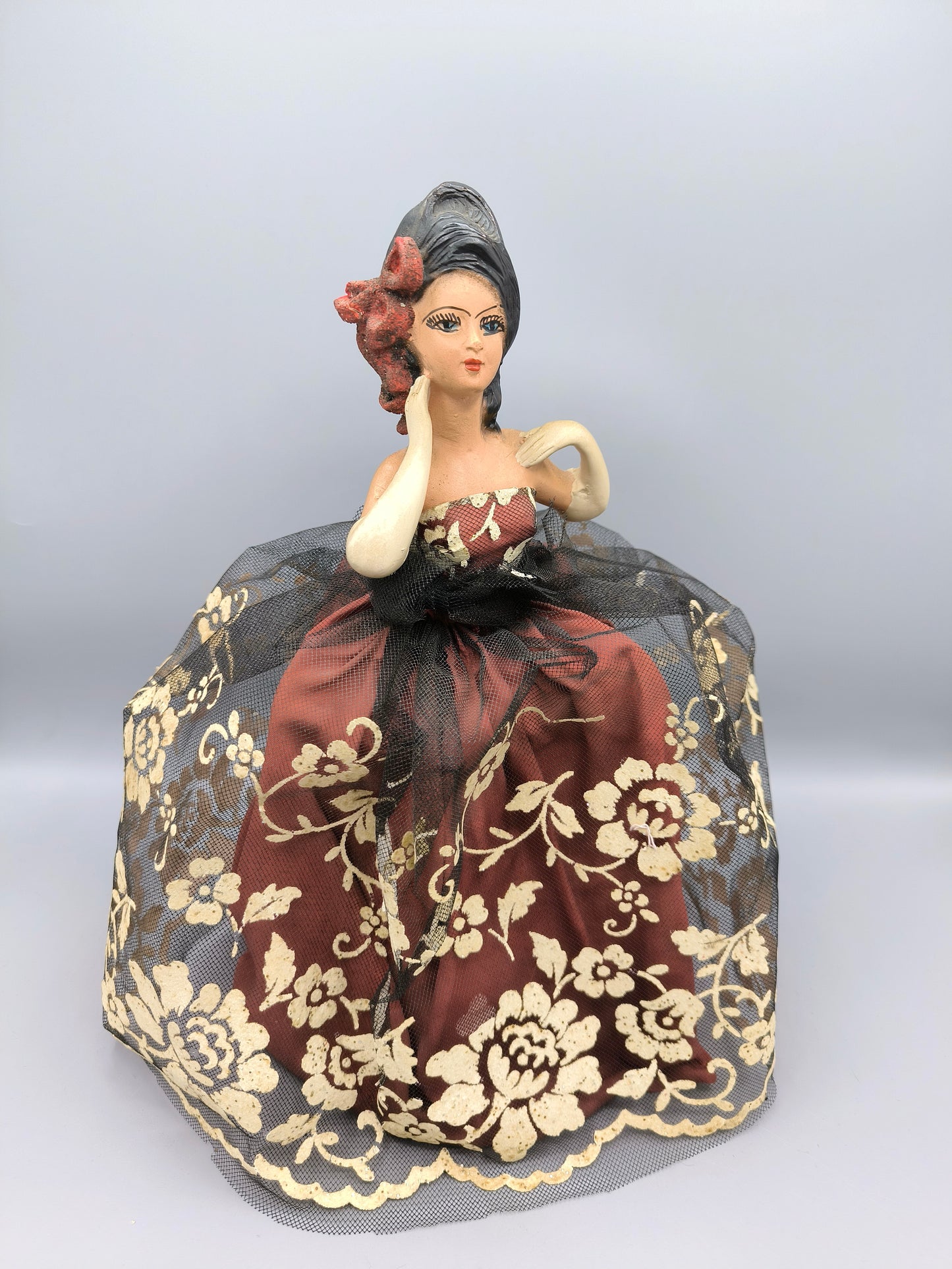 Lampe de table figurine danseur de flamenco, rare lampe de table figurine espagnole des années 1960