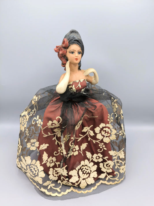 Lampe de table figurine danseur de flamenco, rare lampe de table figurine espagnole des années 1960