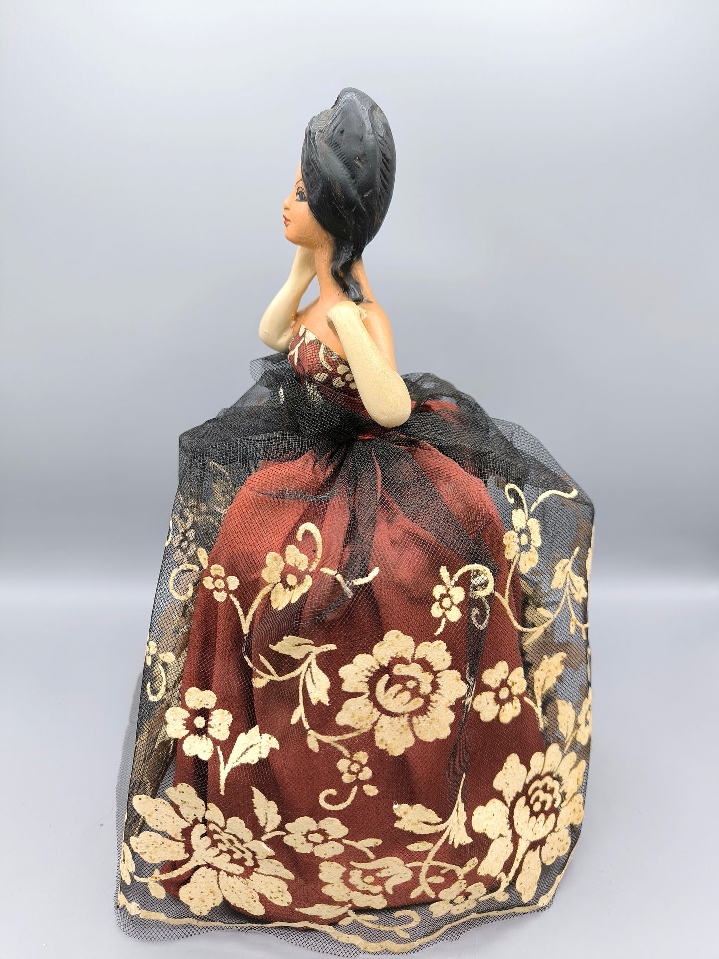 Lampe de table figurine danseur de flamenco, rare lampe de table figurine espagnole des années 1960