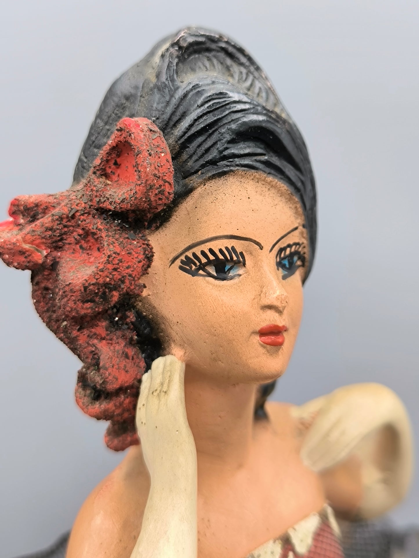 Lampe de table figurine danseur de flamenco, rare lampe de table figurine espagnole des années 1960