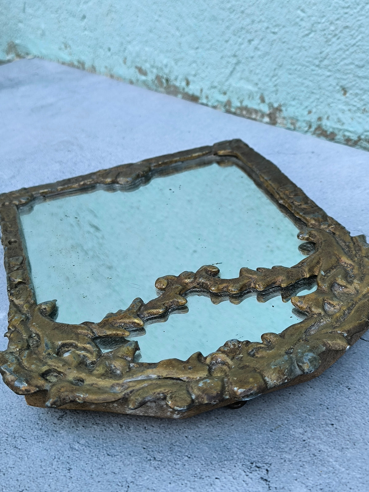 Vintage Gilt Wall Mirror Louis XV Revival – Ornate Rococo Frame, Antique Style Wall Decor