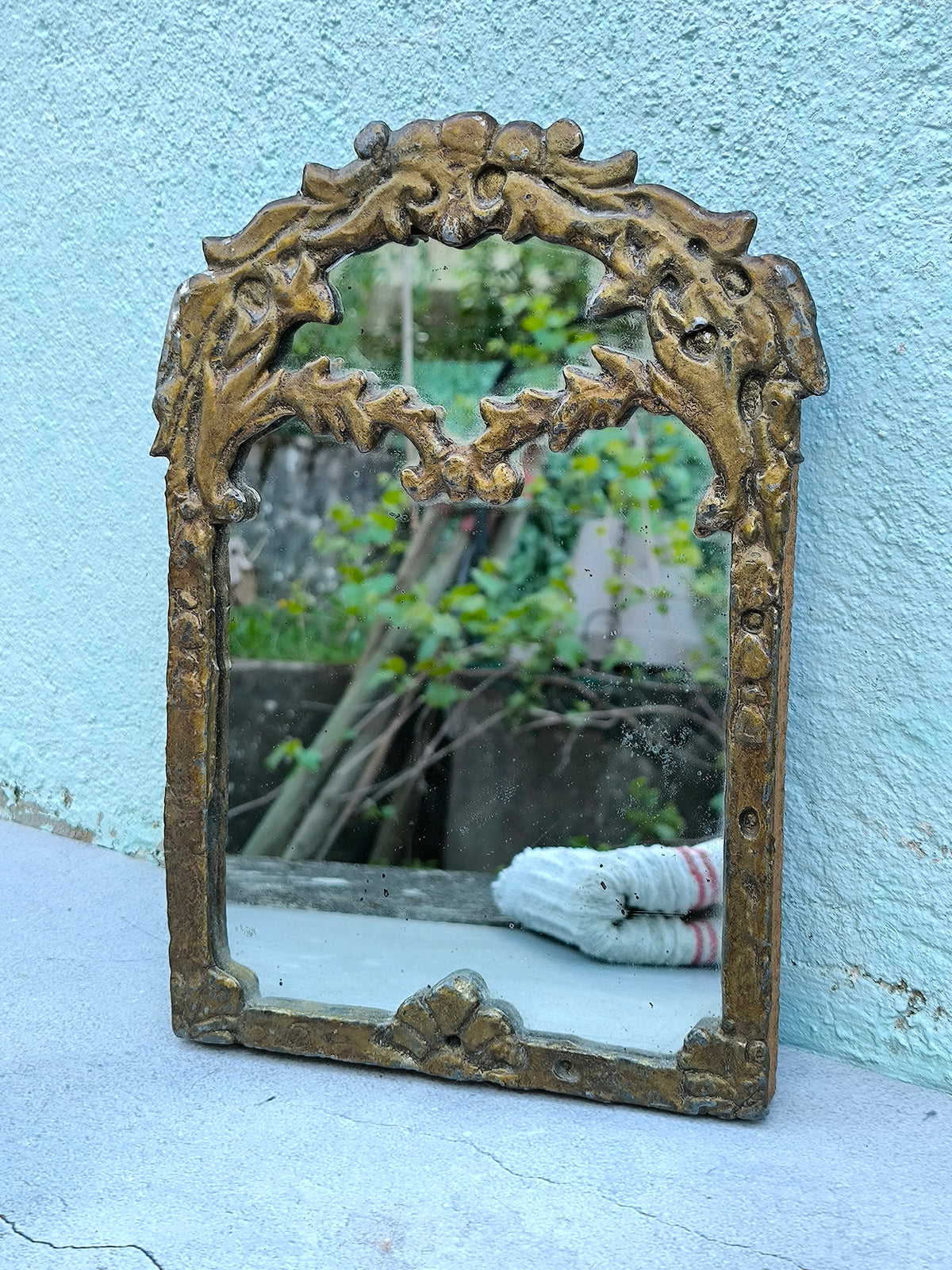 Vintage Gilt Wall Mirror Louis XV Revival – Ornate Rococo Frame, Antique Style Wall Decor