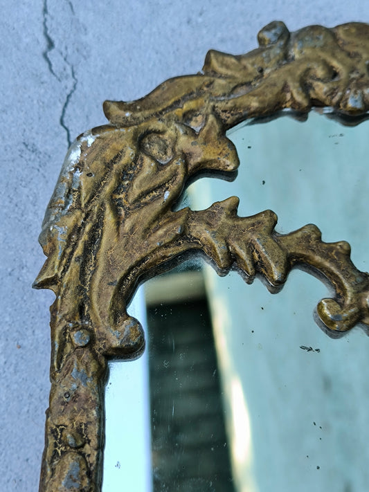 Vintage Gilt Wall Mirror Louis XV Revival – Ornate Rococo Frame, Antique Style Wall Decor