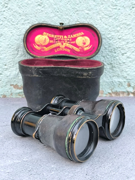 Antique Negretti & Zambra Opera Glasses with Original Case – London, Late 19th Century