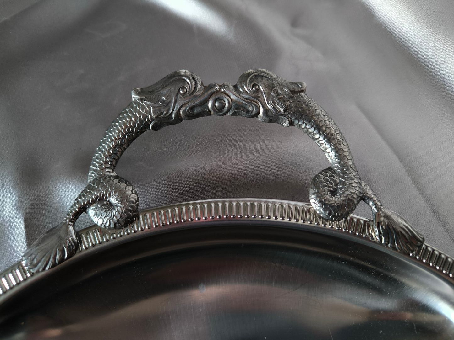 Vintage Jean Couzon Cocktail / Appetizer / Relish Tray, Rare French Barware, 18/10 Inox, 1980s
