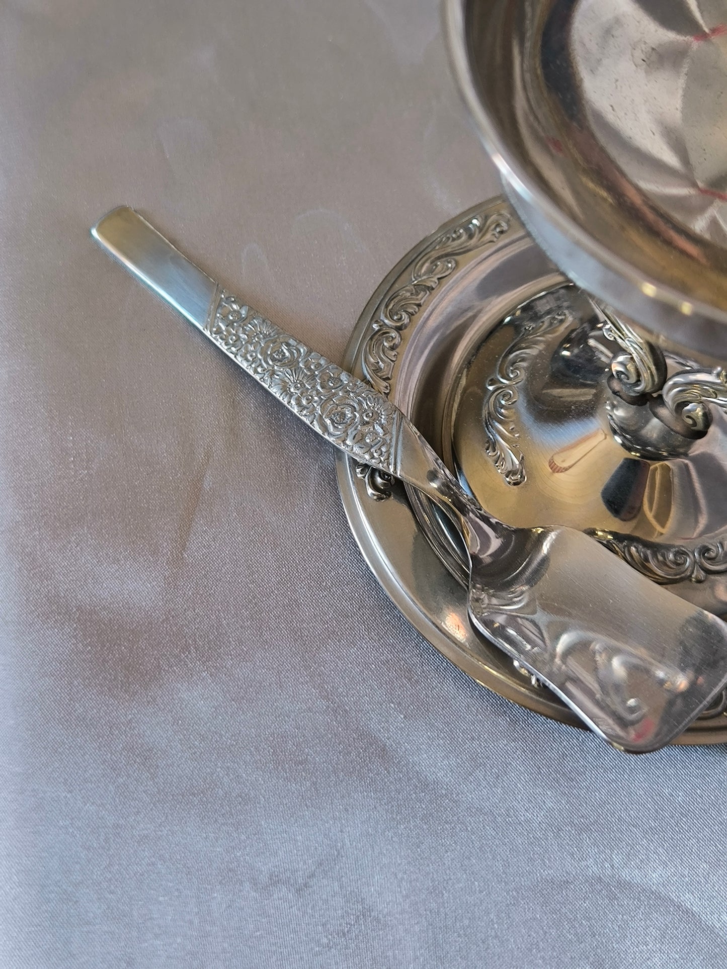 Vintage Italian Dessert/Ice Cream Bowls on Openwork Stem with Saucers & Spoons – 15-Piece Argentinox 18/10 Stainless Steel Set