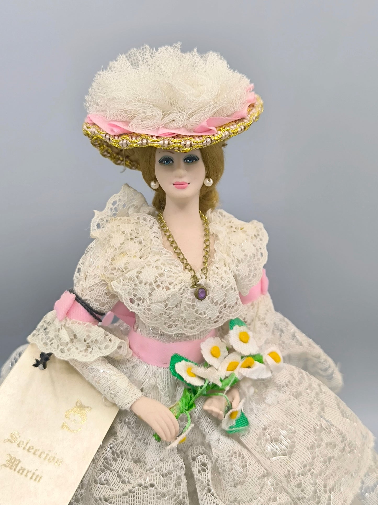 Vintage Marin Chiclana Doll Maria Cristina Siglo XIX, Limited Historical Series, Rare Porcelain Chiclana