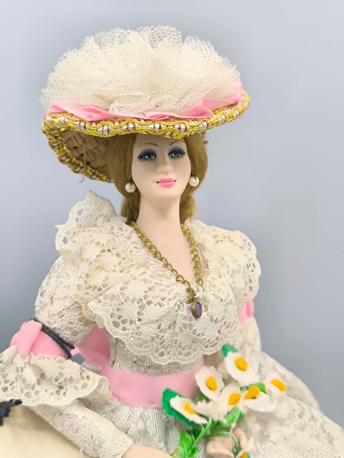 Vintage Marin Chiclana Doll Maria Cristina Siglo XIX, Limited Historical Series, Rare Porcelain Chiclana