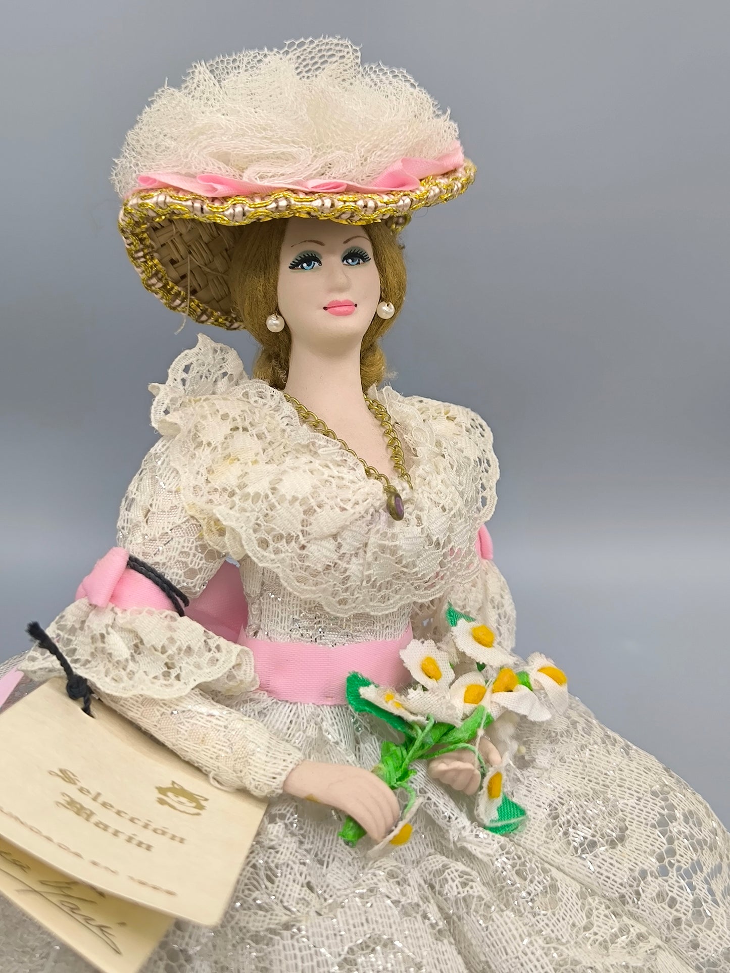 Vintage Marin Chiclana Doll Maria Cristina Siglo XIX, Limited Historical Series, Rare Porcelain Chiclana