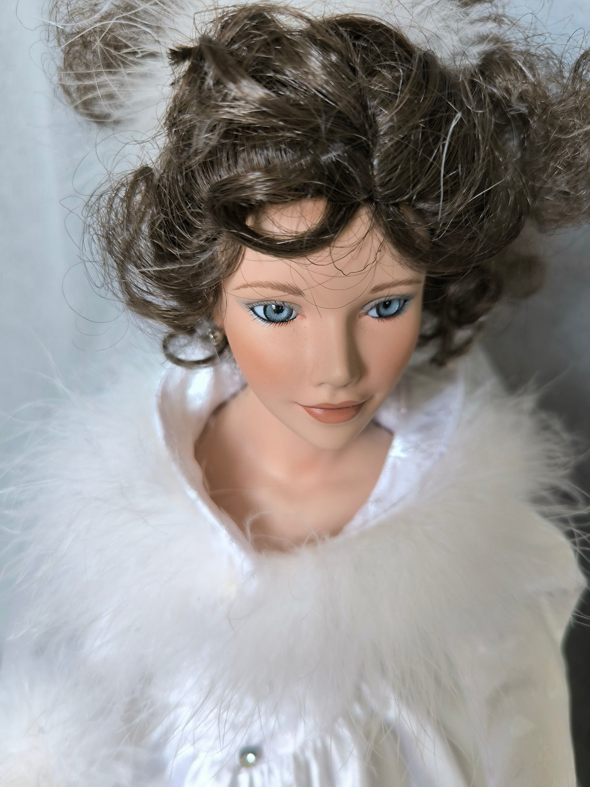 Vintage Porcelain Bride Doll, Ashton-Drake Limited Numbered Edition 1996, in a Victorian Wedding Dress
