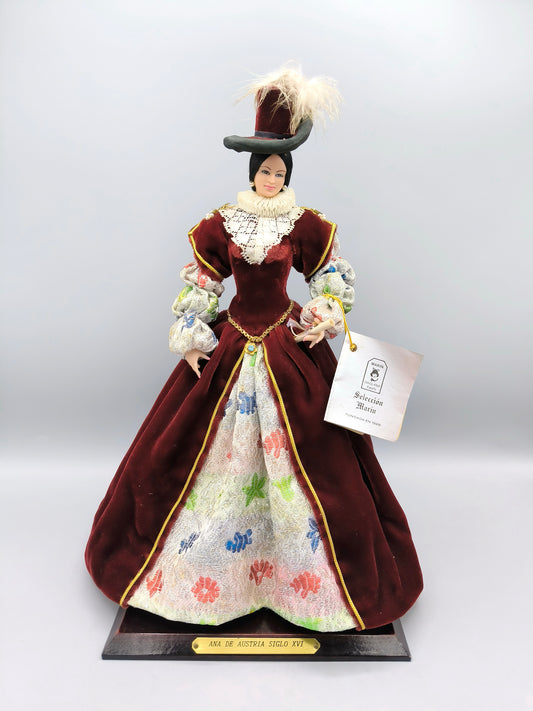 Vintage Marin Chiclana "Ana de Austria" XVI Century Historical Doll, Selección Marin, Rare Spanish Collector Doll