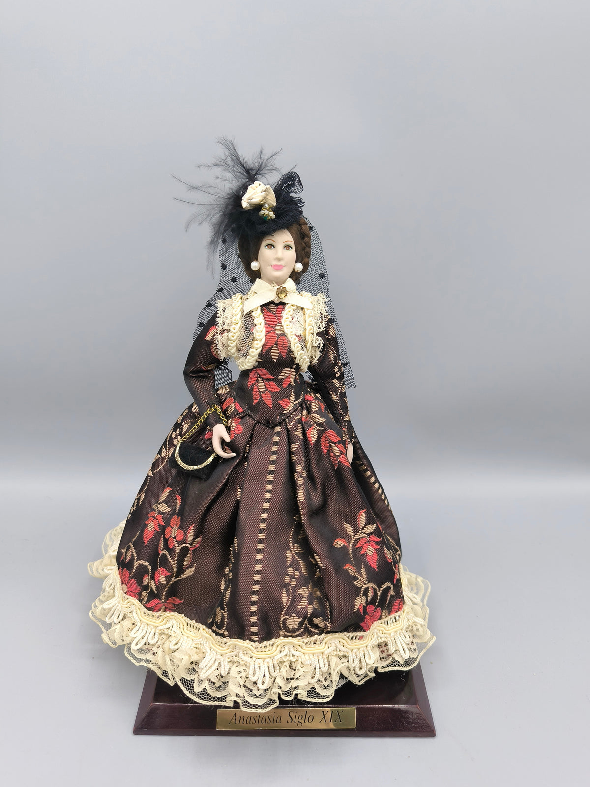 Vintage Marin Chiclana "Anastasia" XIX Century in Dark Brown Dress, Historical Series Rare Collector Doll