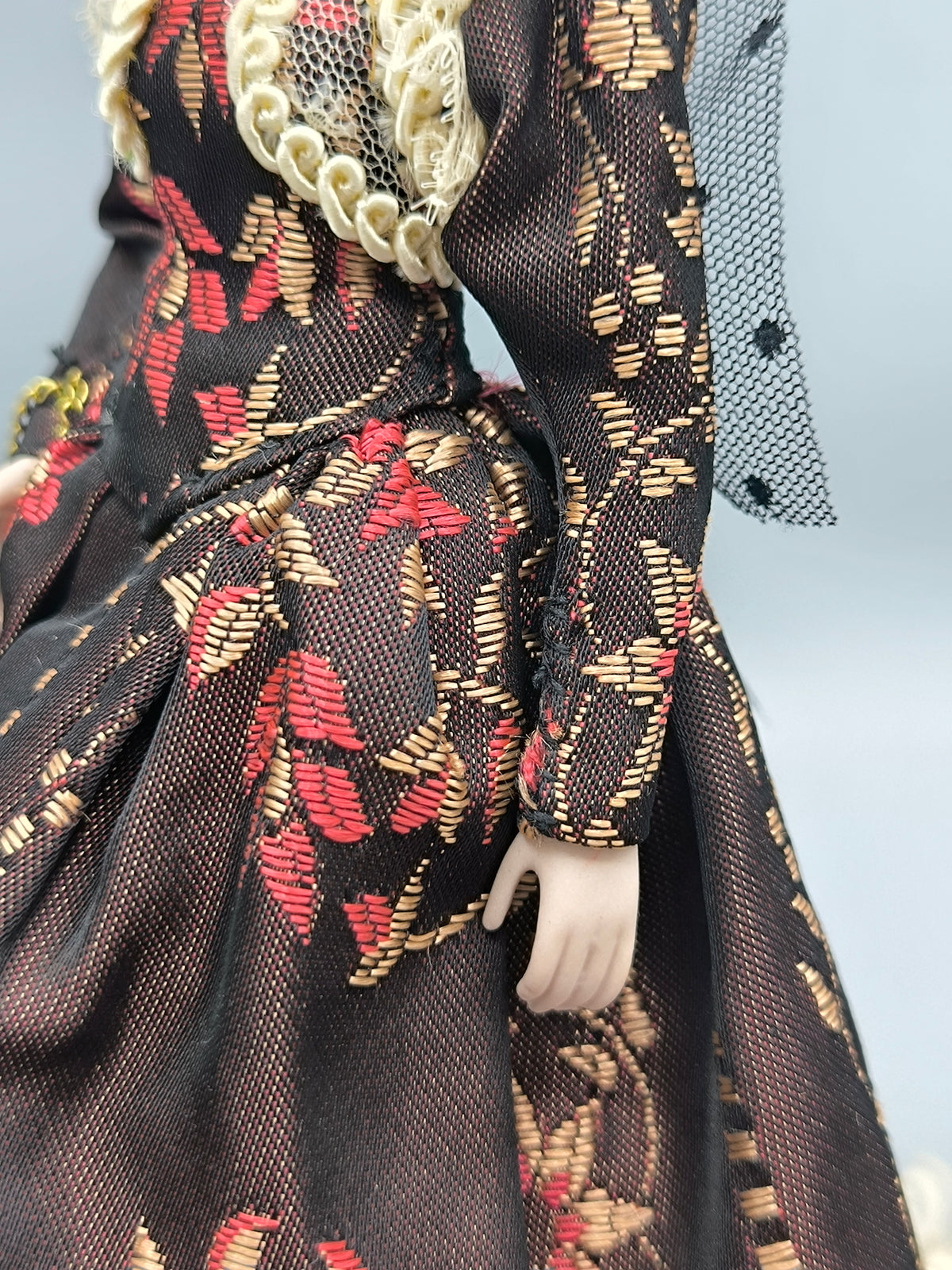 Vintage Marin Chiclana "Anastasia" XIX Century in Dark Brown Dress, Historical Series Rare Collector Doll