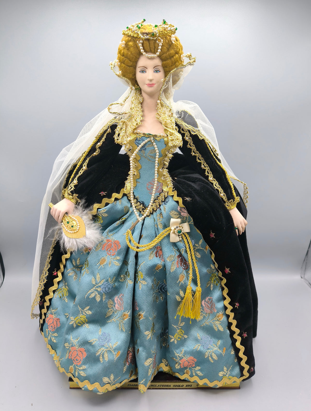 Vintage Marin Chiclana Queen Elizabeth I - XVI Century Historical Doll, Extremely Rare Selección Marin Collector Edition